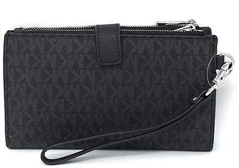 michael kors jet set double zip wristlet phone wallet
